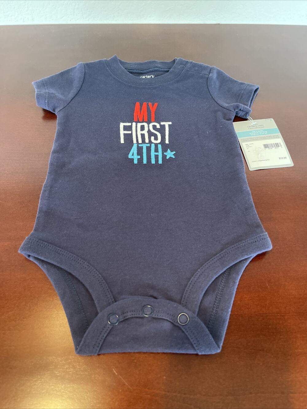 Infant Carter's My First 4th of July Bodysuit NWT size 6 months